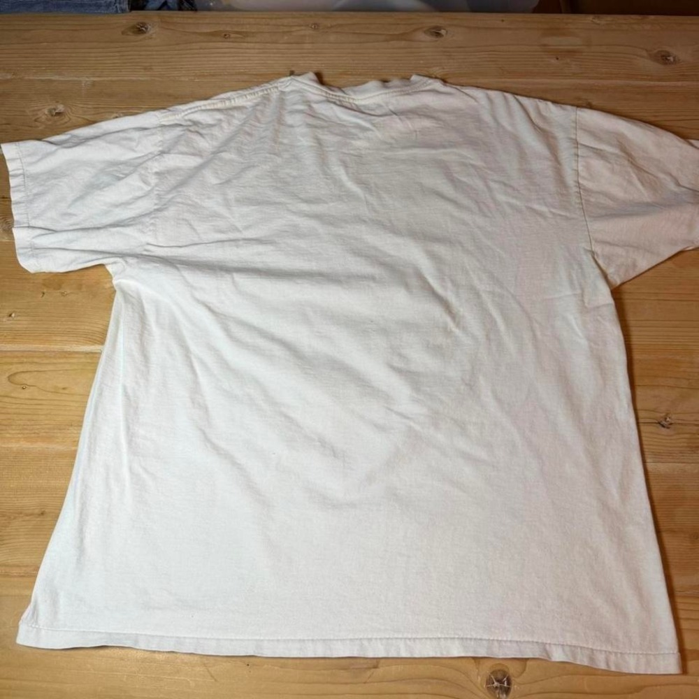 Vintage Delta‎ Will Golf 4 Food T-Shirt Mens XL White 90s Split Tree Graphic Tee - Picture 7 of 8